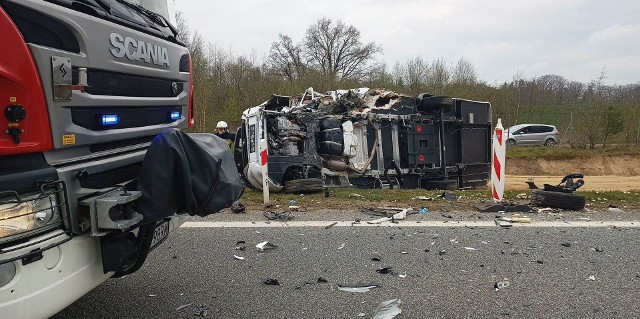 Wypadek na słupskiej obwodnicy.