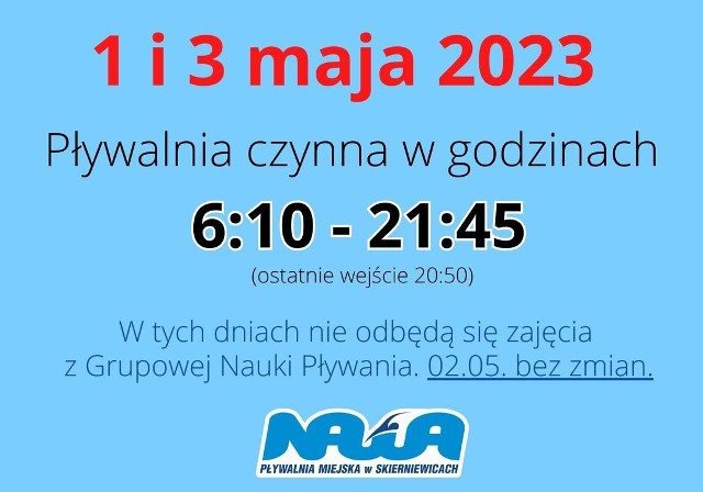 Od poniedziałku, 1 maja, zmianie ulegają godziny otwarcia siłowni przy basenie