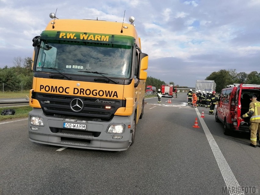 Wypadek na autostradzie A4.