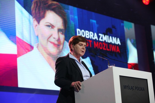 Wystąpienie Beaty Szydło było głównym punktem programu kongresu PiS w Katowicach