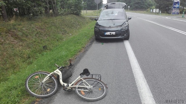 Potrącenie rowerzystki na obwodnicy Osowca.