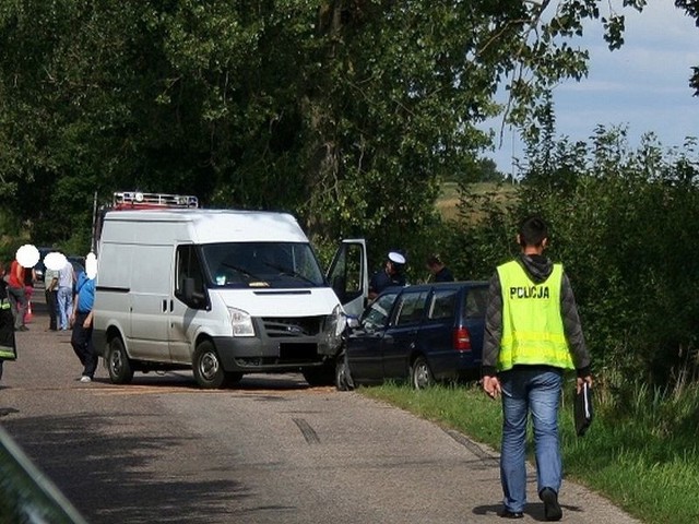 Wypadek na trasie Lubiewo - Klonowo.