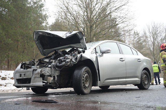 Wypadek dwóch samochodów w Kłódce pod Grudziądzem