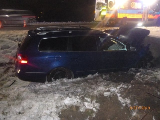 Wypadek na ul. Częstochowskiej 9 stycznia 2019.