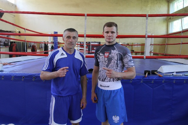 Daniel Adamiec i Ivan Juszczenko na treningu w siedzibie Rushh Kielce