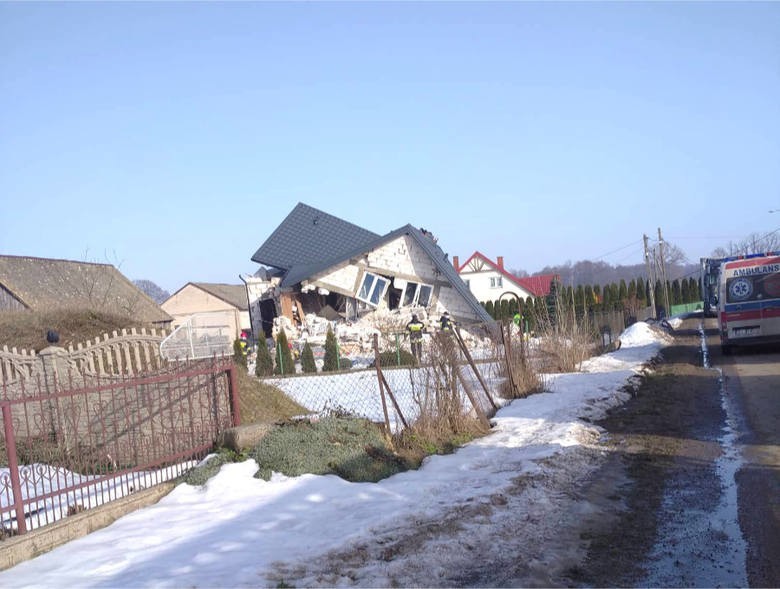 Wybuch gazu w miejscowości Kruszewo-Wypychy. Zniszczony dom...