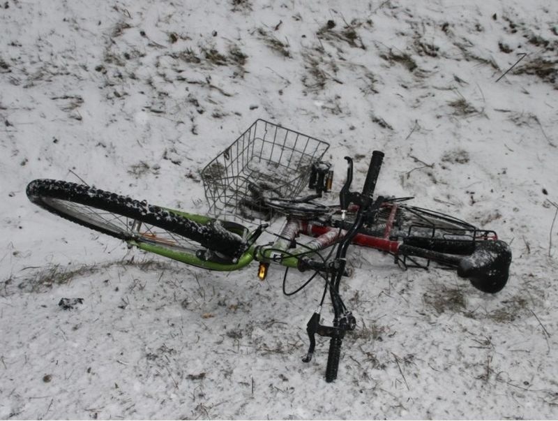 Potrącony rowerzysta