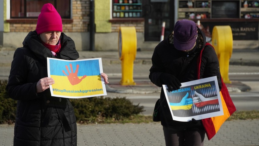 Bielsk Podlaski. Protest przeciwko działaniom Putina na Ukrainie [ZDJĘCIA]