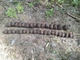 Arsenał znaleziony w lesie w Suchedniowie. Saperzy znaleźli kilkadziesiąt granatów