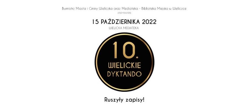 Wielickie Dyktando 2022. Ruszyły zapisy na jubileuszowe zmagania z ortografią