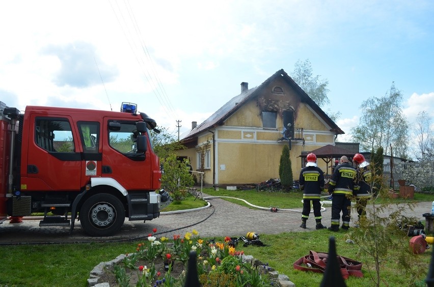 Pożar domu w Kluczach