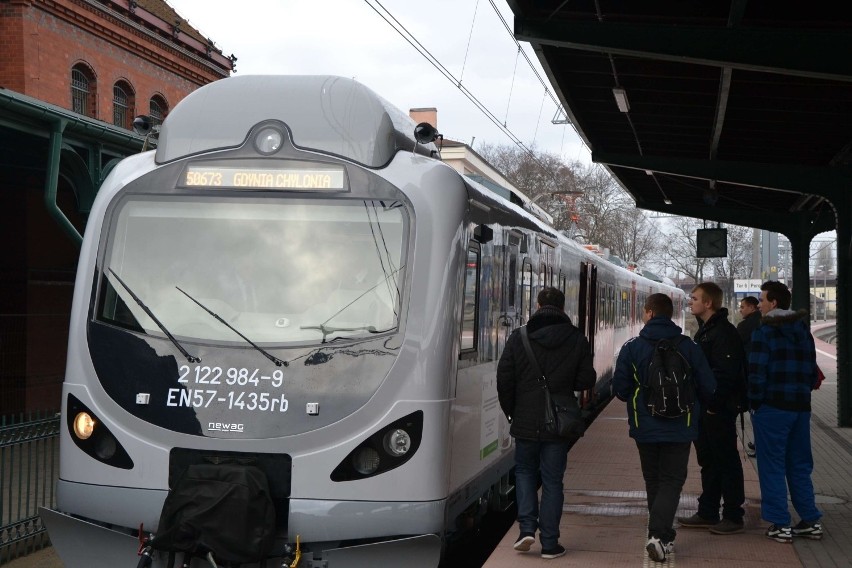 Nowy pociąg oglądali pasażerowie w Malborku