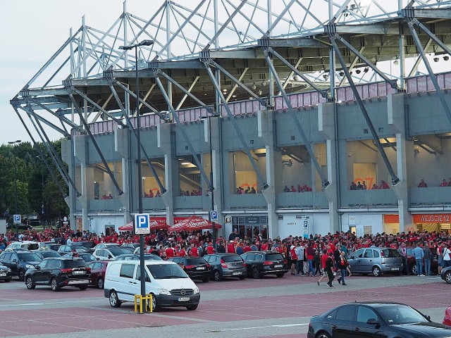 Stadion Widzewa przed meczem ze Stomilem