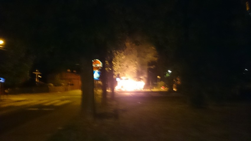 Pożar dekoracji dożynkowych w Palowicach