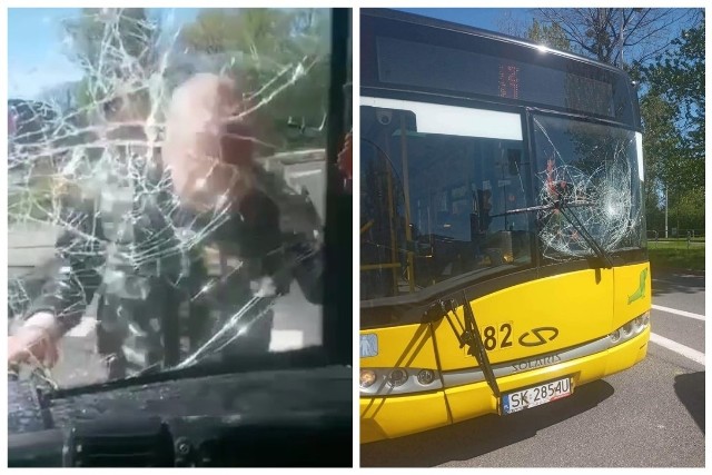 29-letni mężczyzna podbiegł do autobusu i zaczął uderzać głową w szybę. Kierowca zaalarmował służby.