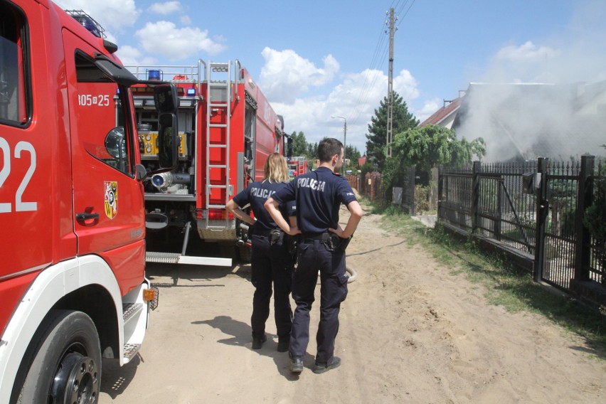 Pożar domu jednorodzinnego w Wilczycach