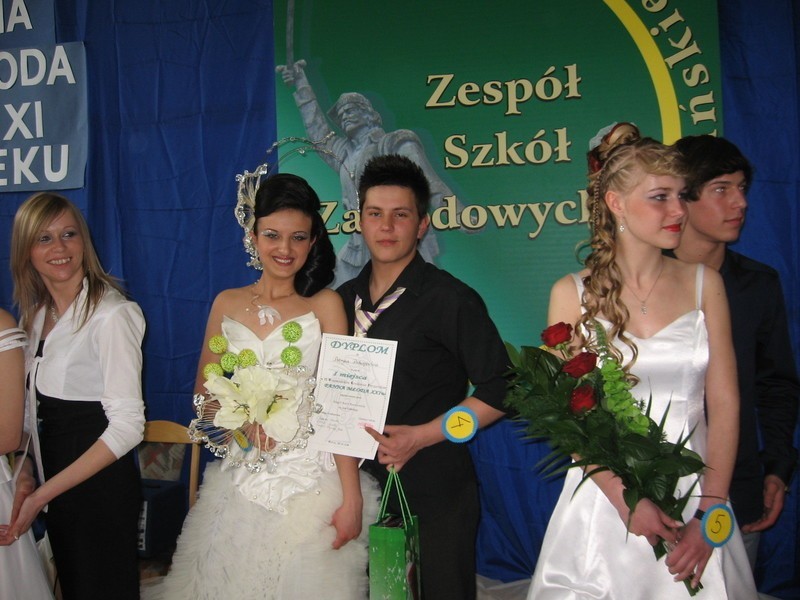 Oto laureat I nagrody –Patryk Prokopowicz z modelką.