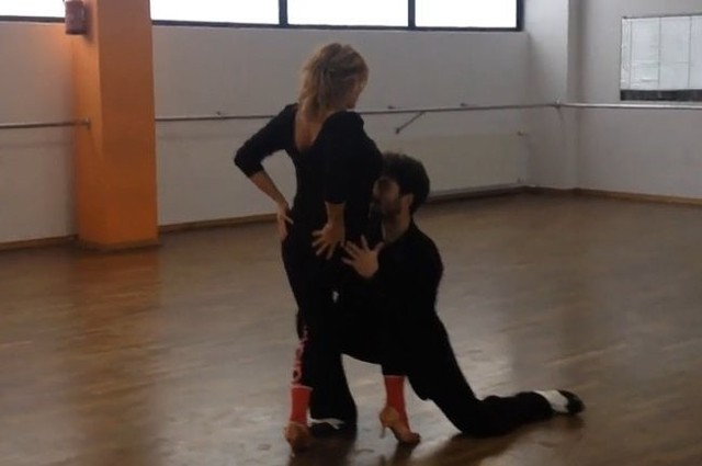 Ewa Kasprzyk i Jan Kliment na próbie do "Dancing With The Stars" (fot. Polsat)
