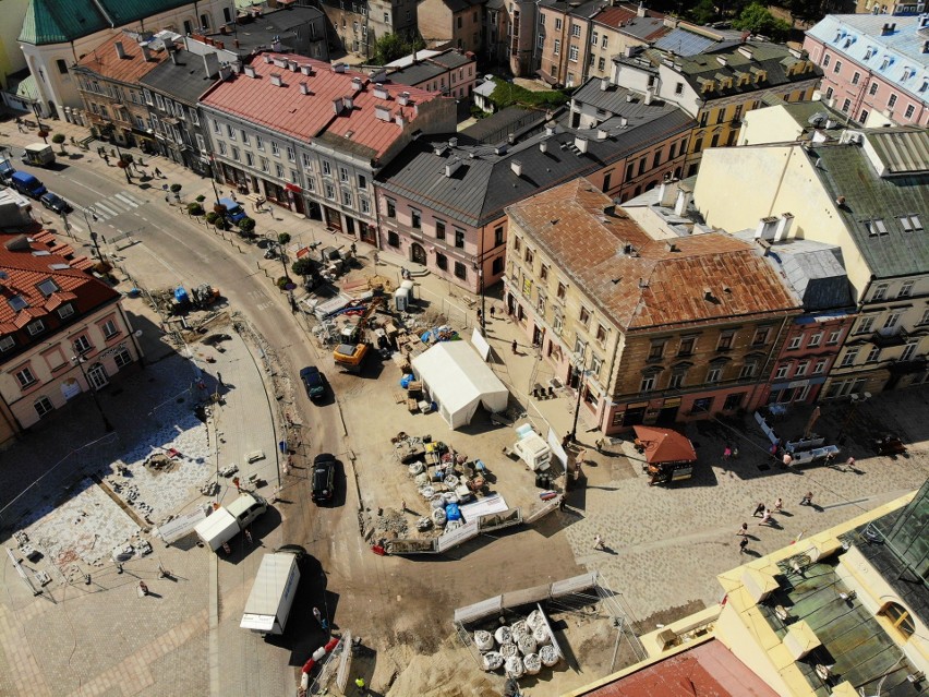 Remont deptaka w Lublinie. Jeszcze tydzień i ma być skończony (ZDJĘCIA Z DRONA) 