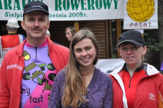Wśród uczestników maratonu można było spotkać całe rodziny. Na zdjęciu: Magda, Bożena i Jerzy Orlińscy z Kielc.