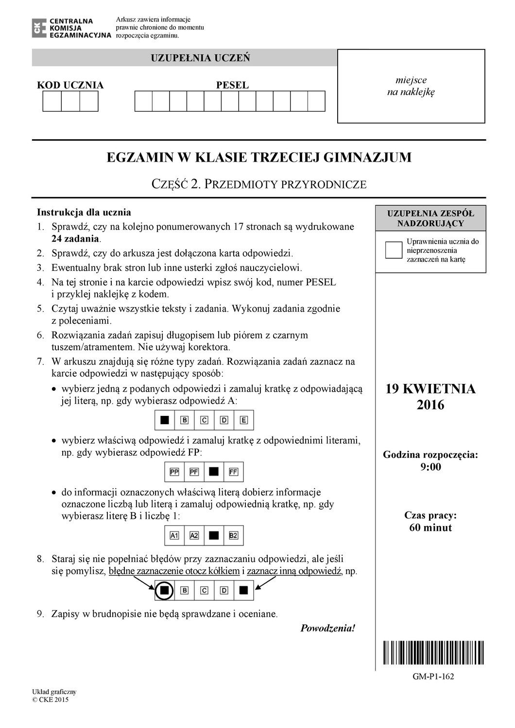 Egzamin gimnazjalny 2016: Jakie były pytania na przyrodzie i matematyce