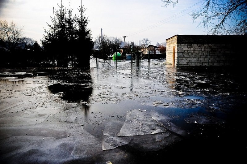 Zalane ogródki przy Tczewskiej