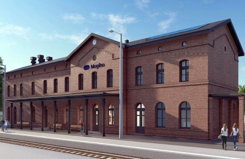 Dworzec kolejowy w Mogilnie zostanie odnowiony. Zobacz jak będzie się prezentował [zdjęcia]