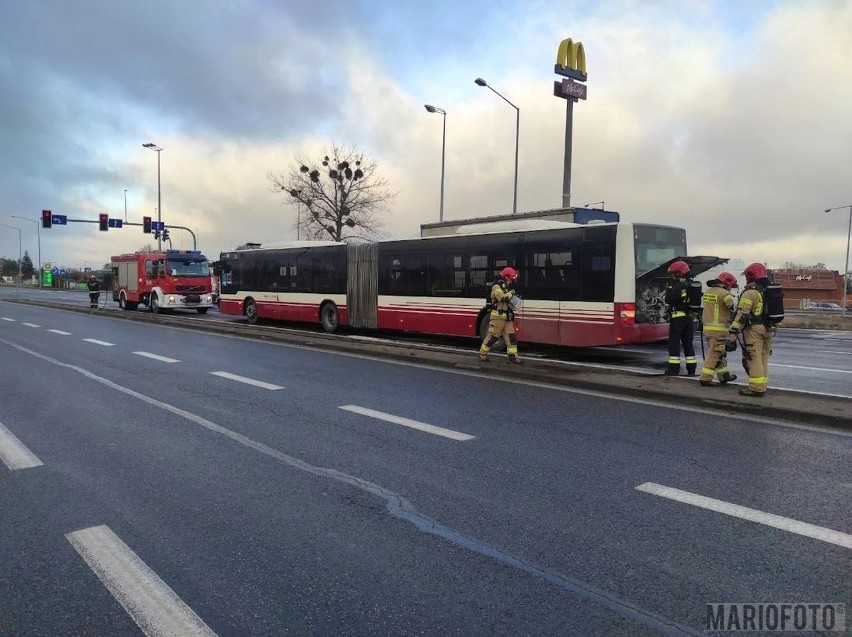 Pożar autobusu w Opolu.