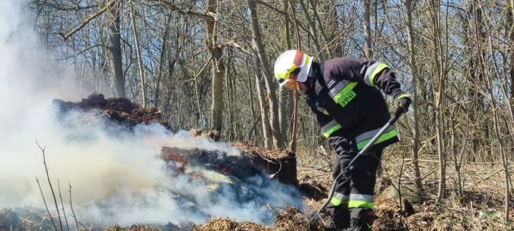 W miejscowości Karwin w gminie Karlino strażacy wezwani...