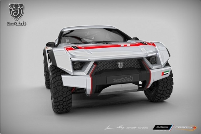 Sportowe auto z zawieszeniem terenówki? Na takie rozwiązanie zdecydował się Zarooq Motors, producent ze Zjednoczonych Emiratów Arabskich. Oto model Sand Racer / Fot. Zarooq Motors