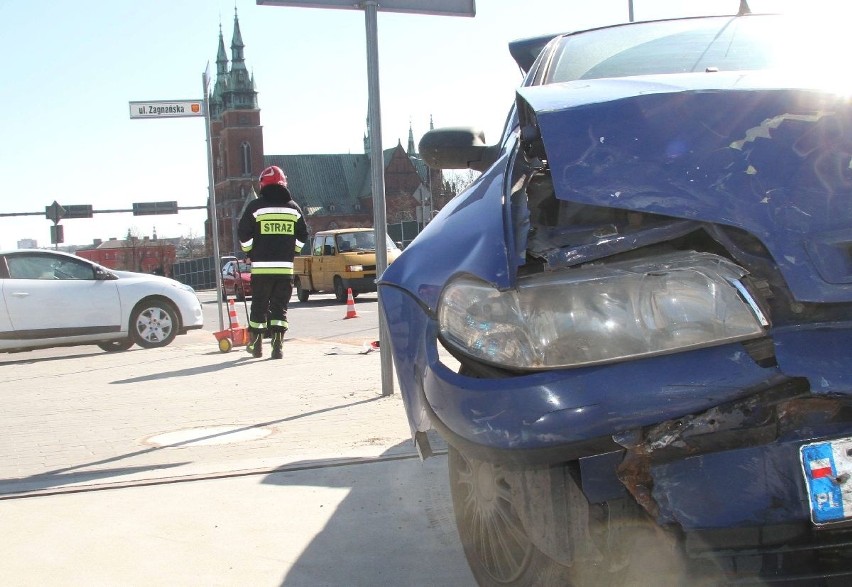 Wypadek na skrzyżowaniu w Kielcach 