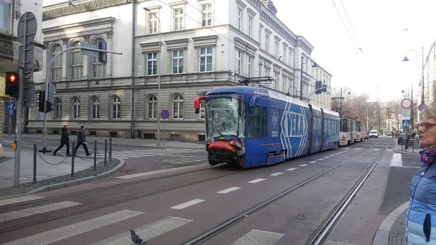 Wypadek tramwajów w Katowicach na Placu Wolności