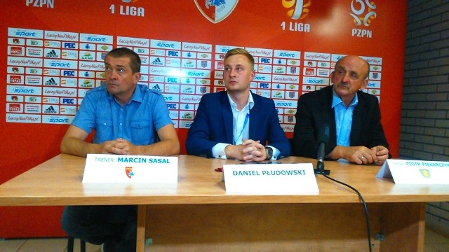 Trenerzy na konferencji prasowej po spotkaniu Pogoń Siedlce - GKS Katowice