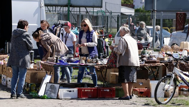 Pchli targ odbywa się na straganach targowiska miejskiego w Tarpnie w Grudziądzu i cieszy się niesłabnącym zainteresowaniem.