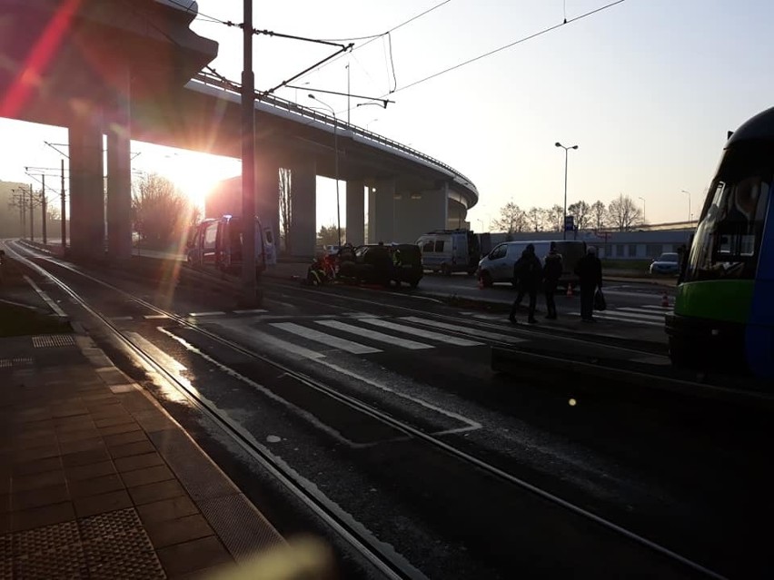 Potrącenie na ul. Energetyków w Szczecinie [ZDJĘCIA]