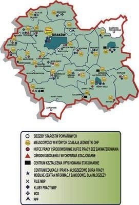 Jednostki organizacyjne OHP w Małopolsce