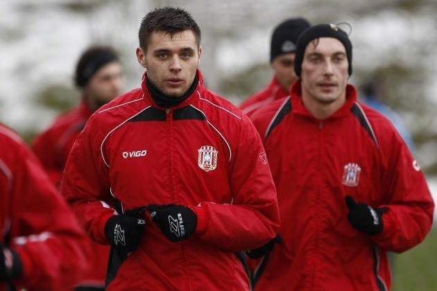 Andrij Nikanowycz (z prawej) jest już gotowy do gry.