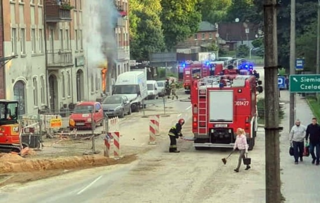 Pożar sklepu Słonko w Katowicach