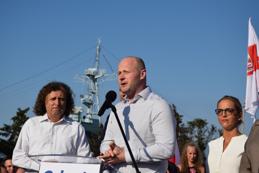 Rafał Trzaskowski w Gdyni tworzy nową „Solidarność". Razem z nim prezydenci Gdańska i Sopotu oraz wiceprezydent Gdyni. Zdjęcia