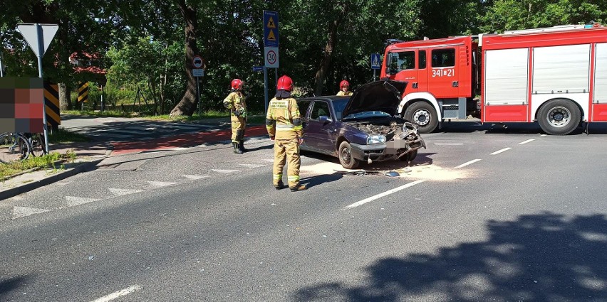 Kolizja na skrzyżowaniu ul. Gdańskiej i Klonowej w Słupsku