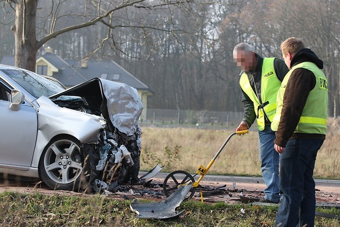 Wypadek na trasie Slupsk - Ustka