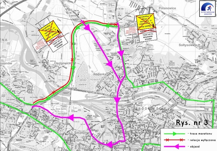 33. Wrocław Maraton – UTRUDNIENIA, ZAMKNIĘTE ULICE, MPK