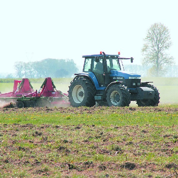 Na polach w Broniewie (k. Rojewa) jest tak sucho, że podczas pracy maszyn uprawowych podnoszą się tumany kurzu