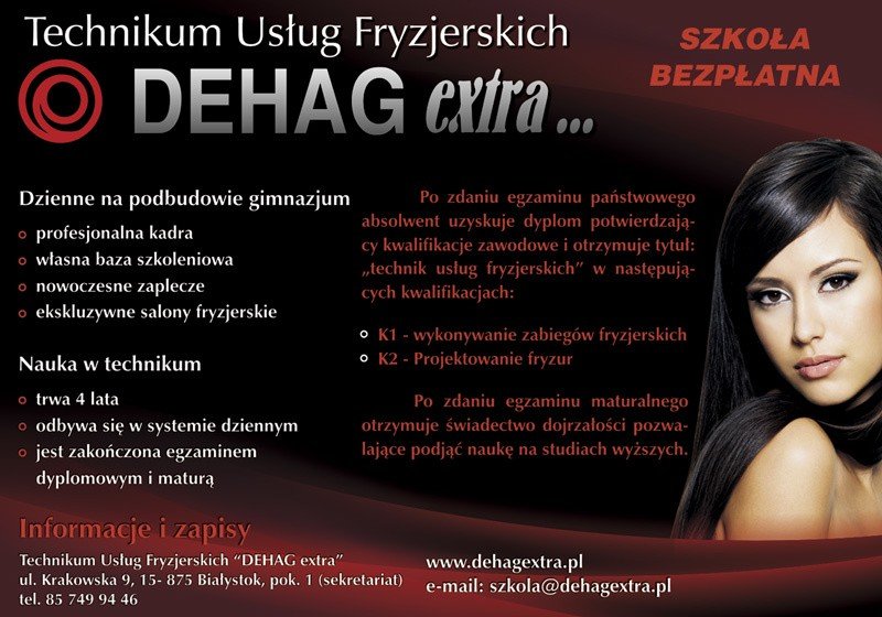 Technikum Usług Fryzjerskich "DEHAG extra", Białystok