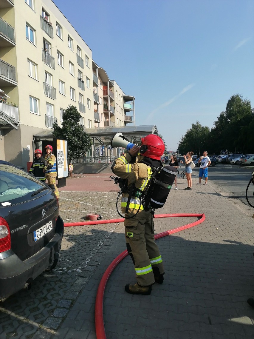 Strażacy w akcji w opolskiej kawiarni Sopelek na ul....