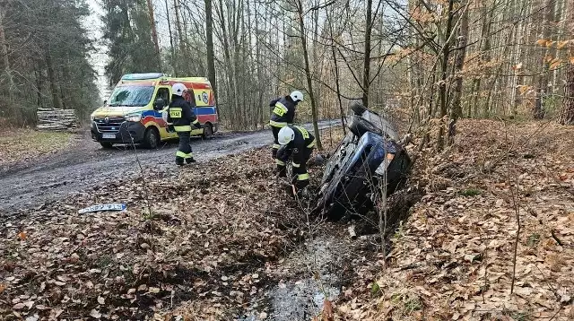 Wypadek w okolicy wsi Jełowa. 27.02.2024.