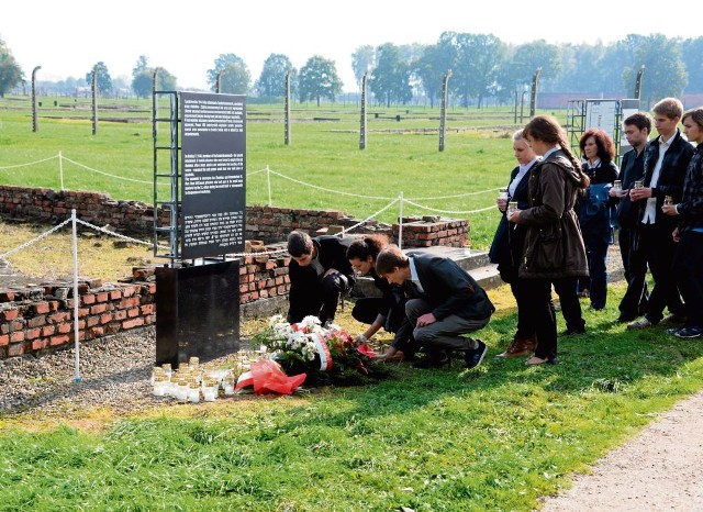 Podczas obchodów 70. rocznicy buntu więźniów Sonderkommando w KL Auschwitz-Birkenau