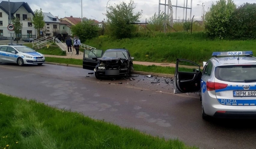 Suwałki. Areszt dla kierowcy BMW podejrzanego o spowodowanie wypadku pod wpływem narkotyków i ucieczkę. Zobacz wideo z pościgu