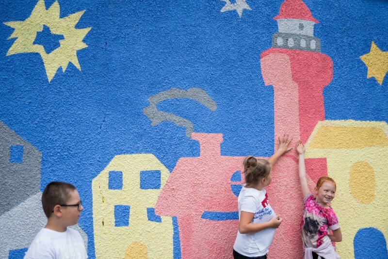 Nowy Port oczami najmłodszych mieszkańców. W niedzielę odsłonięto niezwykły mural