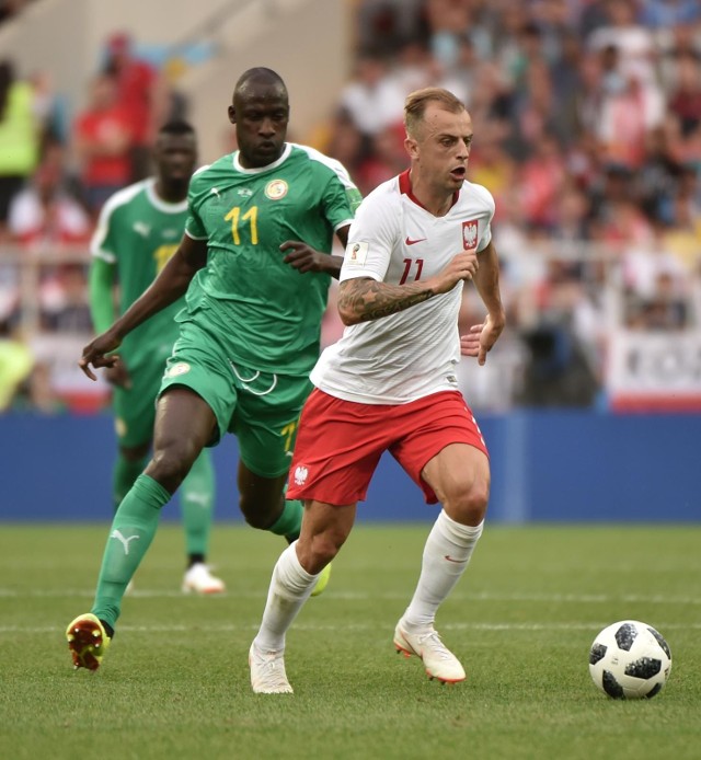 19.06.2018 moskwamistrzostwa swiata w rosji mecz grupy h polska senegal na stadionie spartak moskwa nz cheikh ndoye kamil grosicki world cup in russia match between poland and senegal grup h in moscow on spartak stadiumfot. bartek syta / polska press